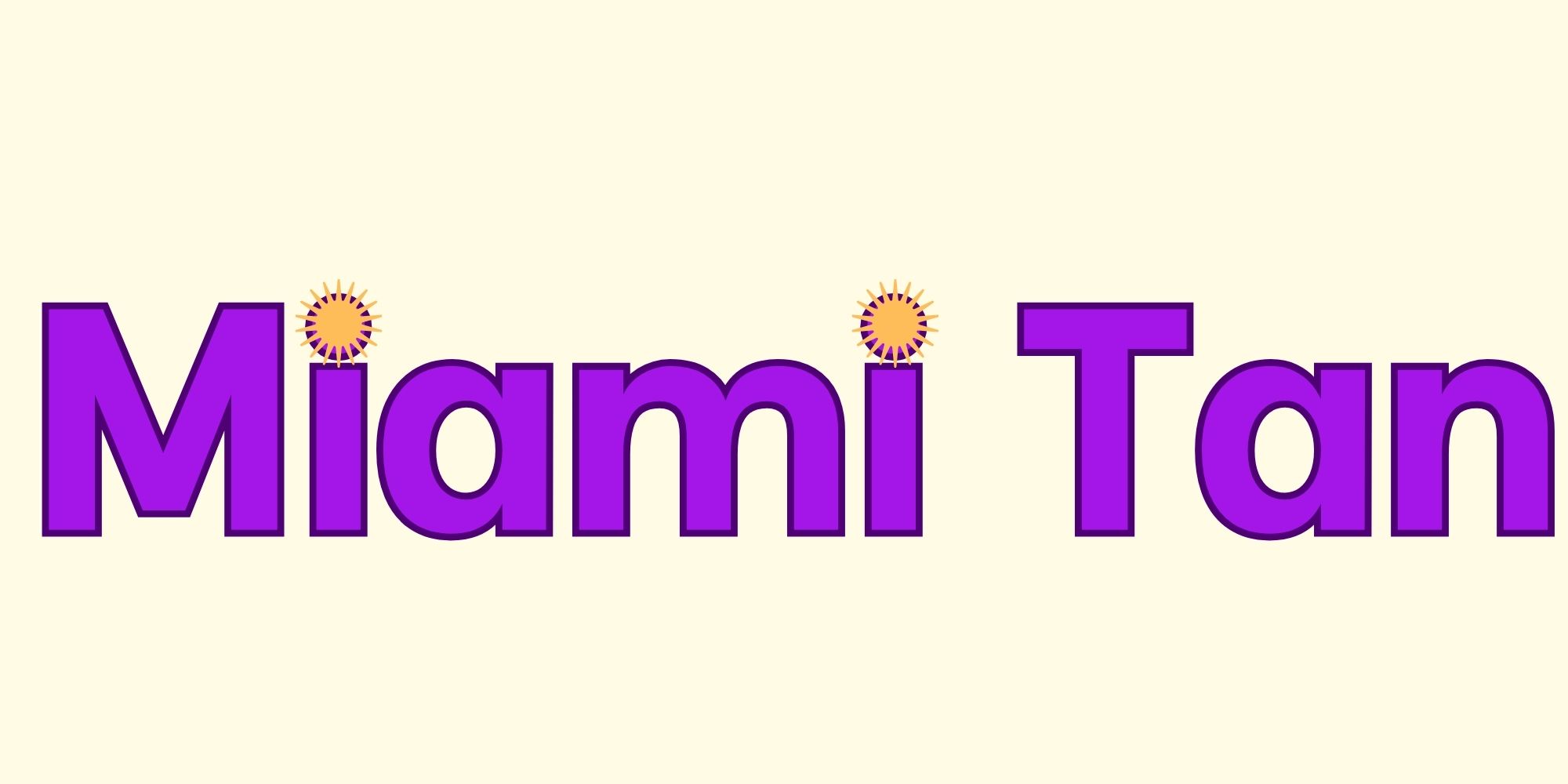 Miami Tan purple logo with sun icons